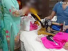 Desi Sister-in-law Gets Hot While Giving Her Measure To Taylor With Hindi Audio