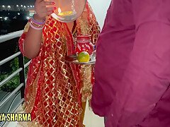 2023 Karwa Chauth Desi Biwi Ko Husband Ne Gift Mein Diya Mota Lund (couple Sex)