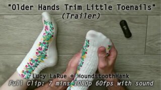 older hands trim little toenails